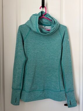 Nike Women's Teal Funnel Neck Dri-Fit Golf Shirt